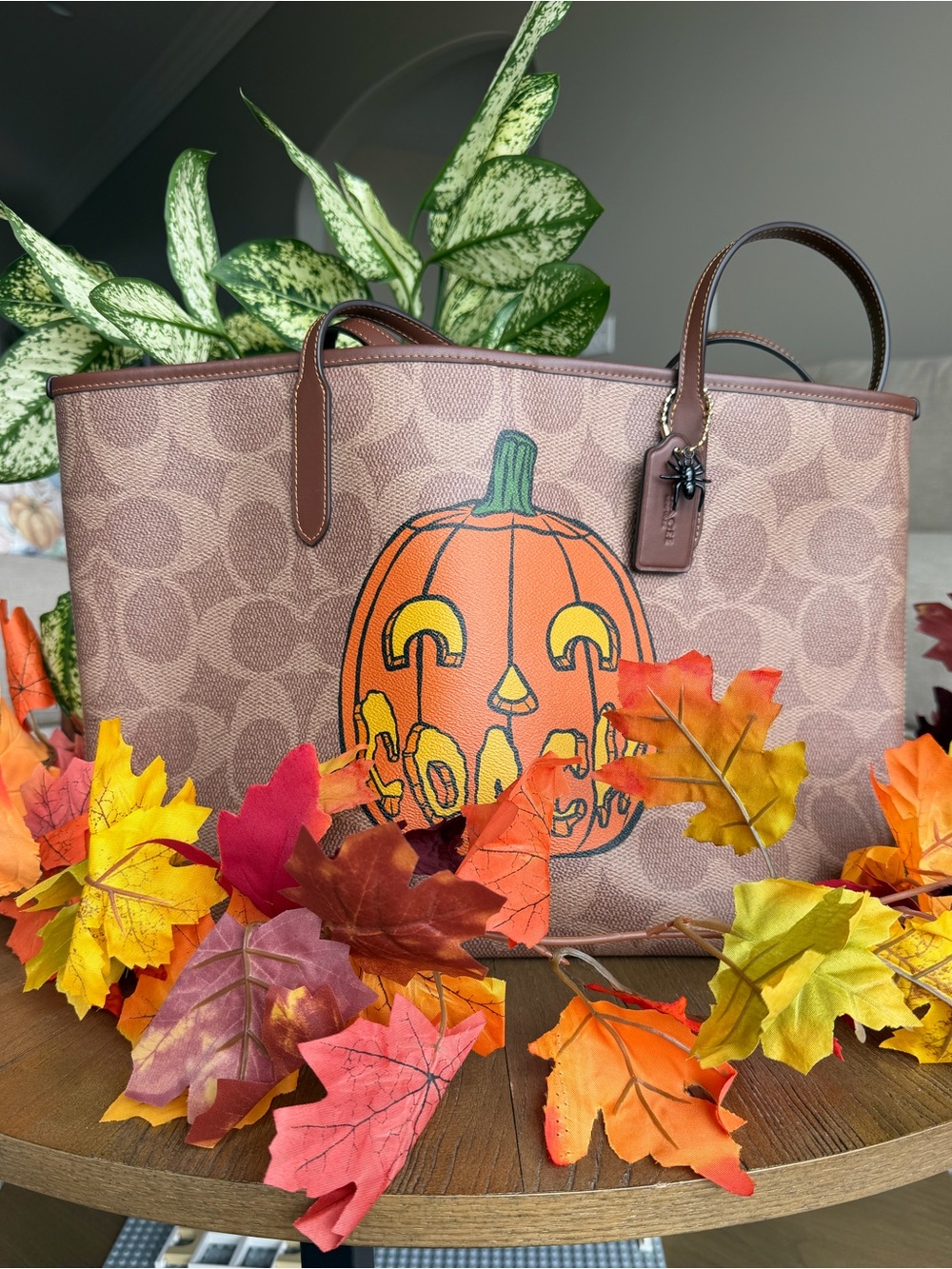 Coach Halloween city tote